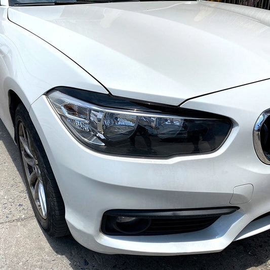 2 x Headlight Eyelid Trim Covers Gloss Black for BMW F20 F21 (2015-2019)