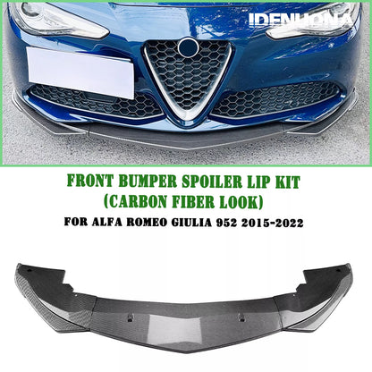 Front Bumper Spoiler Lip for Alfa Romeo Giulia (2015-2024)