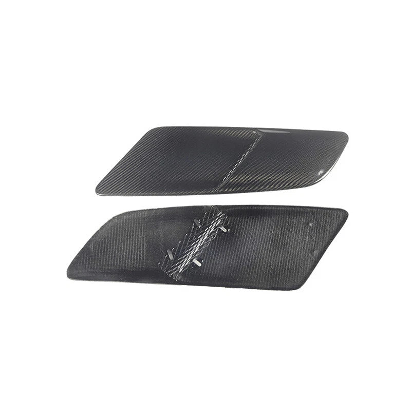 Real Carbon Fiber Engine Hood Air Outlet Vent Trim For Ford Mustang 2014-2017