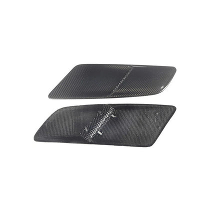 Real Carbon Fiber Engine Hood Air Outlet Vent Trim For Ford Mustang 2014-2017