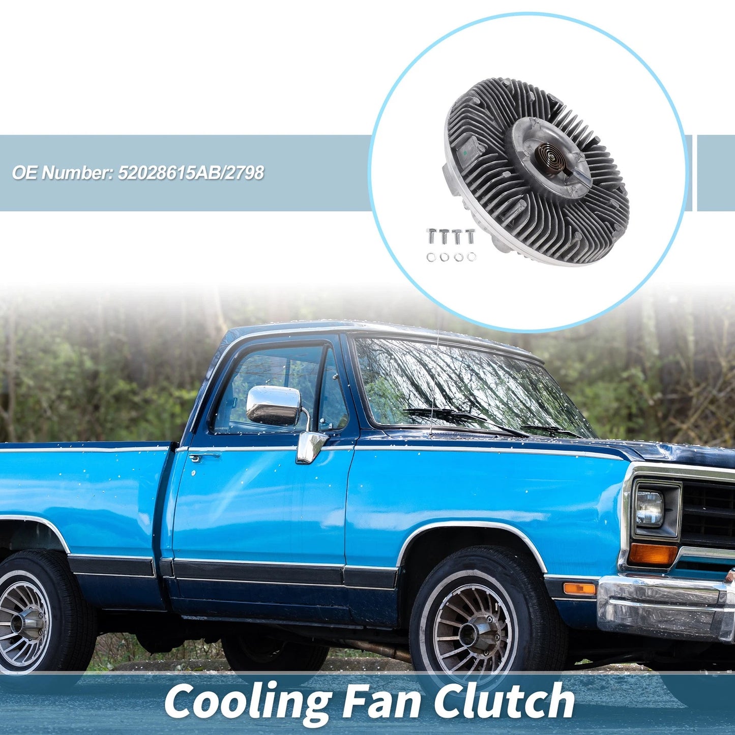 Engine Cooling Fan Clutch for Dodge Ram 2500 I6 5.9L Turbo