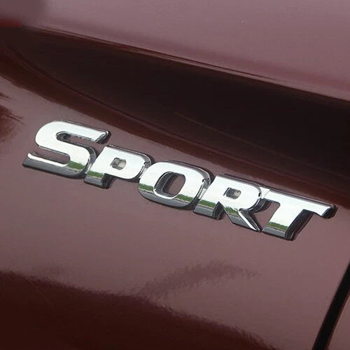 3D Metal Chrome Sport Letter Logo Emblem Badge for Auto Car Motor Decal