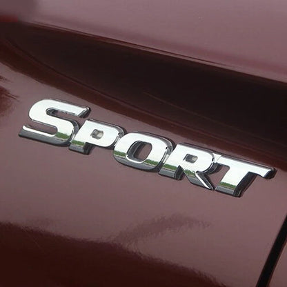 3D Metal Chrome Sport Letter Logo Emblem Badge for Auto Car Motor Decal