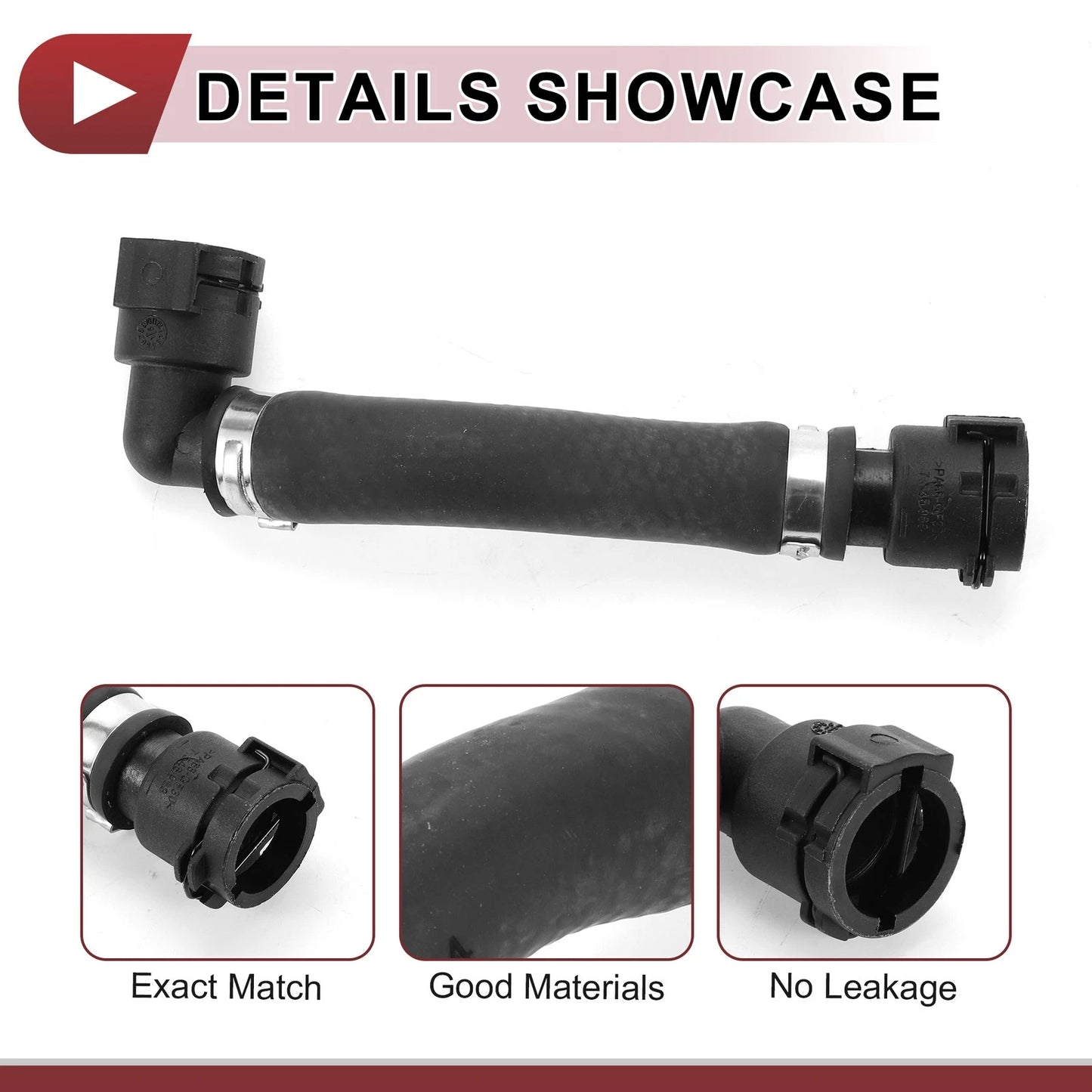 HVAC Heater Hose for BMW 230i 320i 330i 340i 430i Rubber Black