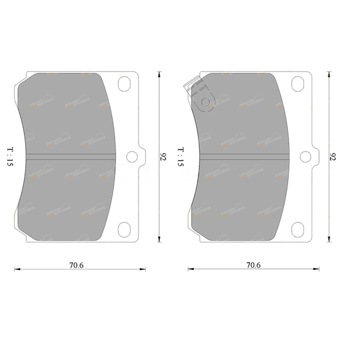 Disc Brake Pads Set for Mazda 323 (BA BG) and Ford Laser (KF KH KJ)