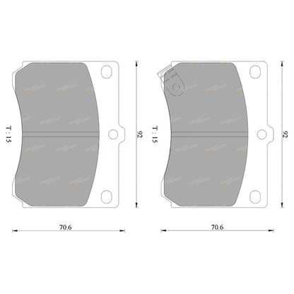 Disc Brake Pads Set for Mazda 323 (BA BG) and Ford Laser (KF KH KJ)
