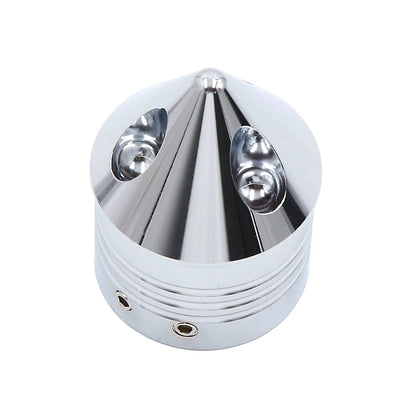 2pcs Chrome Plating Cone Front Axle Cap Cover for Harley