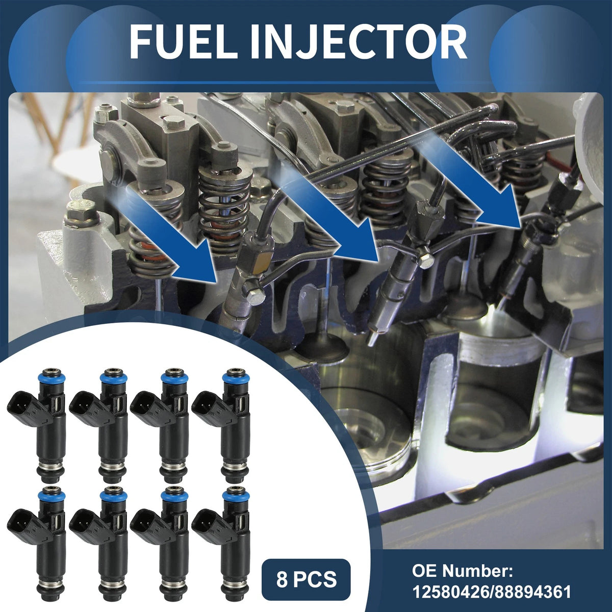 Fuel Injectors 8 x for GMC Sierra 1500 (2002-2005)