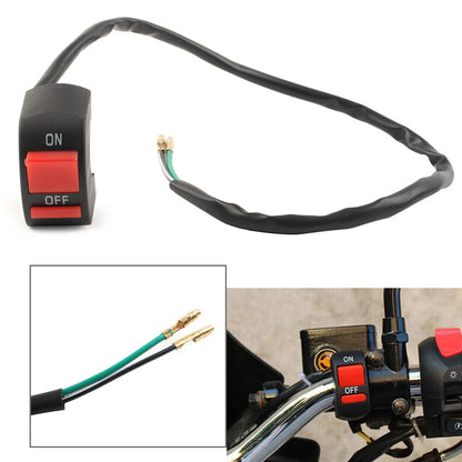 7/8" Motorcycle Handlebar Kill On-Off Switch for Scooter ATV Dirt Bike (2023)