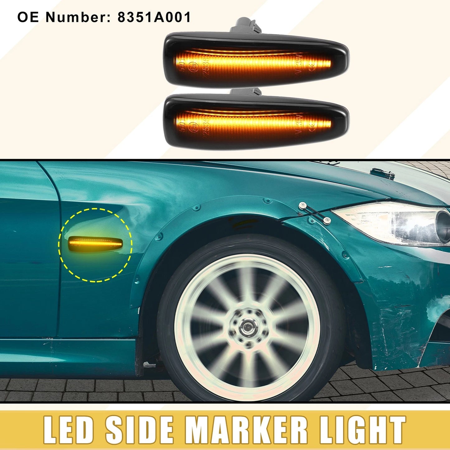 LED Side Marker Light for Mitsubishi (1 Pair) (2015-2023)