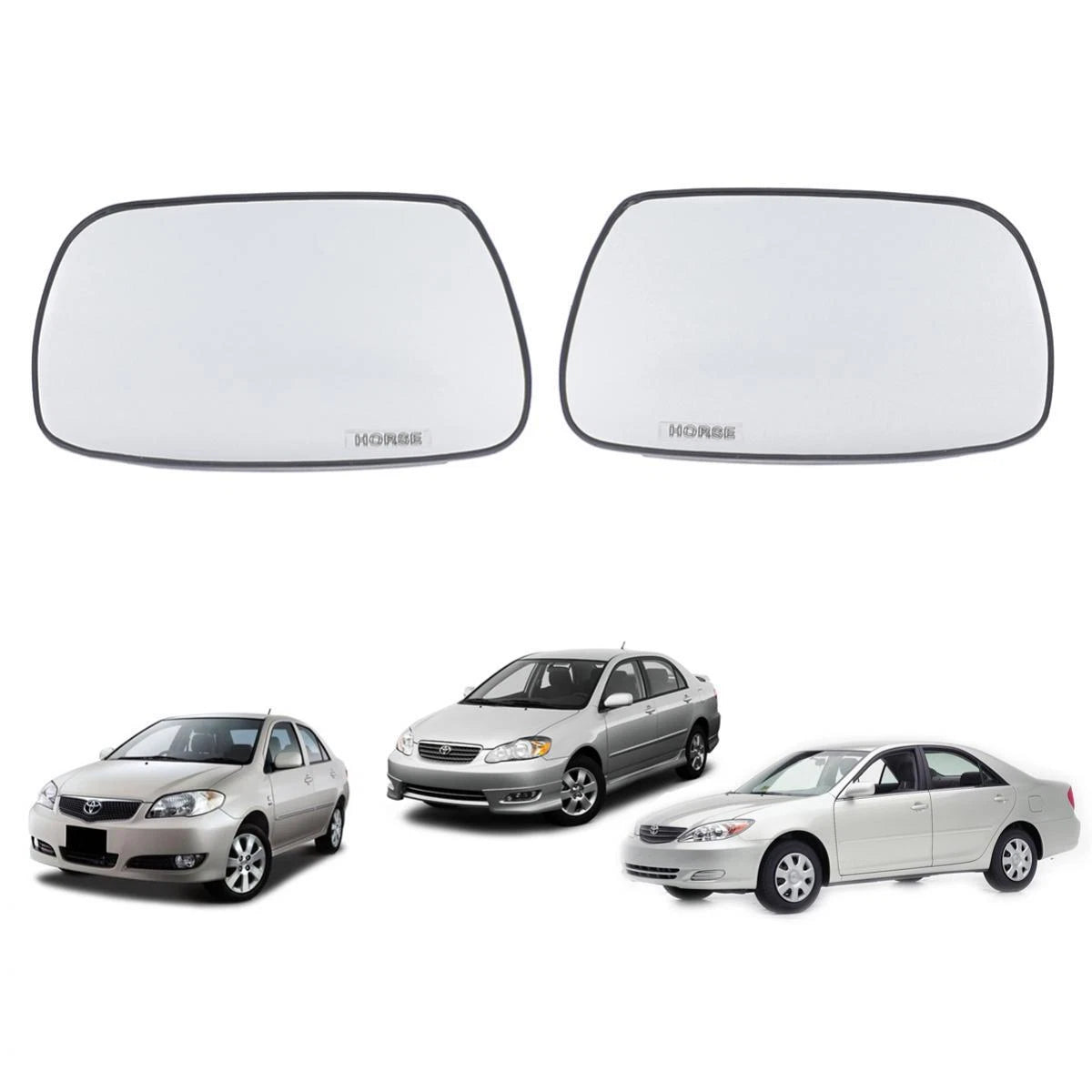 Side Mirror Glass Lens Pair Fits Toyota Corolla Altis ZZE121 E130 4D 2001-07 D06
