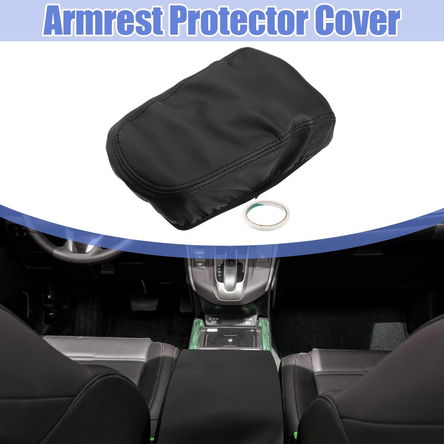 Microfiber Leather Black Armrest Cover for Volvo XC40 (2018-2022)