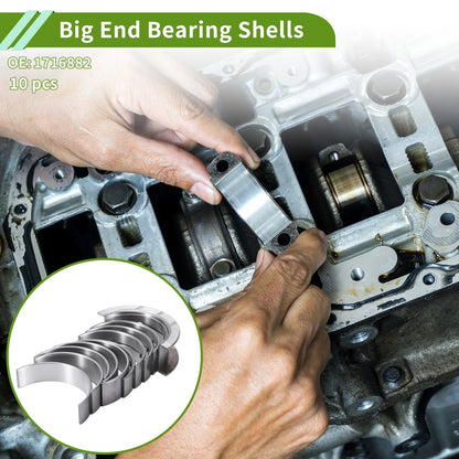 10pcs Main Bearing Shells for Ford Transit Mondeo MK7 MK8 2.4 2.2 (2006-2014)