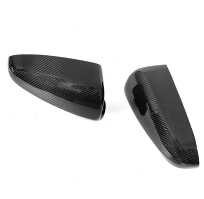 2 x Real Carbon Fiber Side Mirror Cover Caps for BMW M5 F10, F12 M6 (2012-2016)