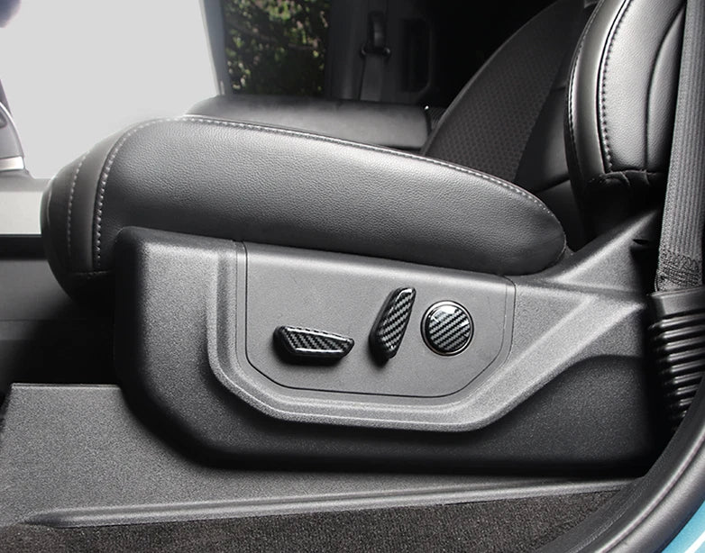 Carbon Fiber Seat Handle Button Cover Trim for Ford F150 (2015-2019) 6 x PCS