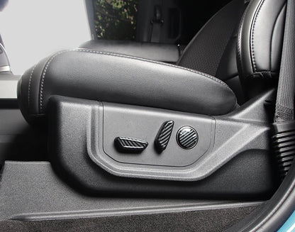 Carbon Fiber Seat Handle Button Cover Trim for Ford F150 (2015-2019) 6 x PCS