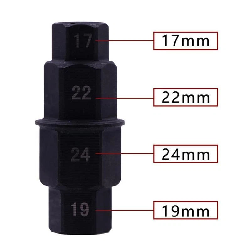 24mm Motorcycle Front Rear Wheel Axle Hex Spindle Driver Tool