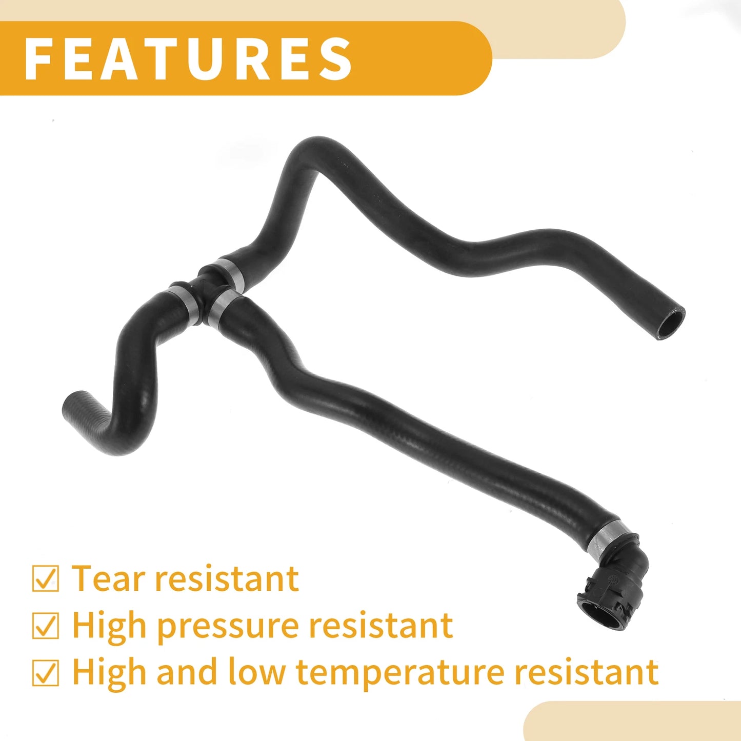 Heater Hose for BMW X4, X3 (2011-2018) - Durable Rubber HVAC Component