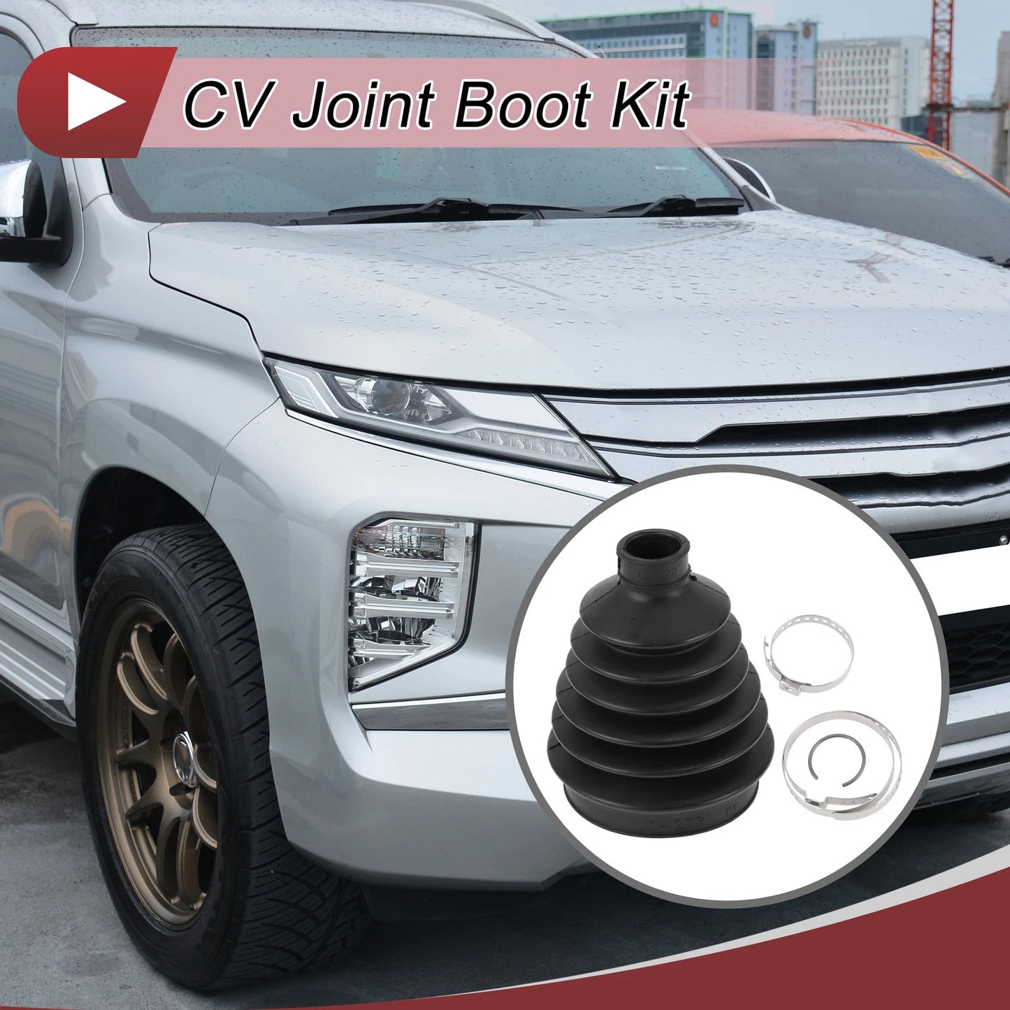 Outer CV Joint Boot Kit w/ Clamps for Mitsubishi Montero (2001-2006)