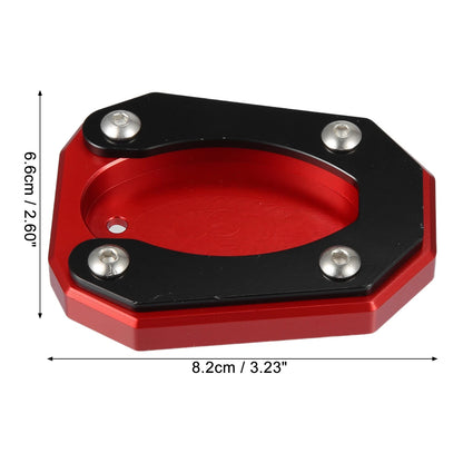 Set Kickstand Side Stand Plate Pad Red for Kawasaki ZX-4RR (2023–2023)