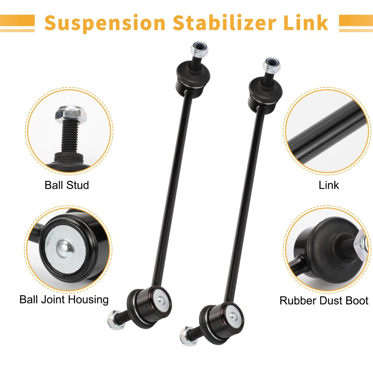 2 x Front Stabiliser Sway Bar Links for BMW 3 Series (2004-2013)