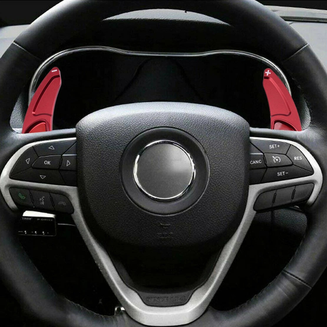 2 x Red Shift Paddle Extensions for Dodge Charger Challenger (2015-2023)