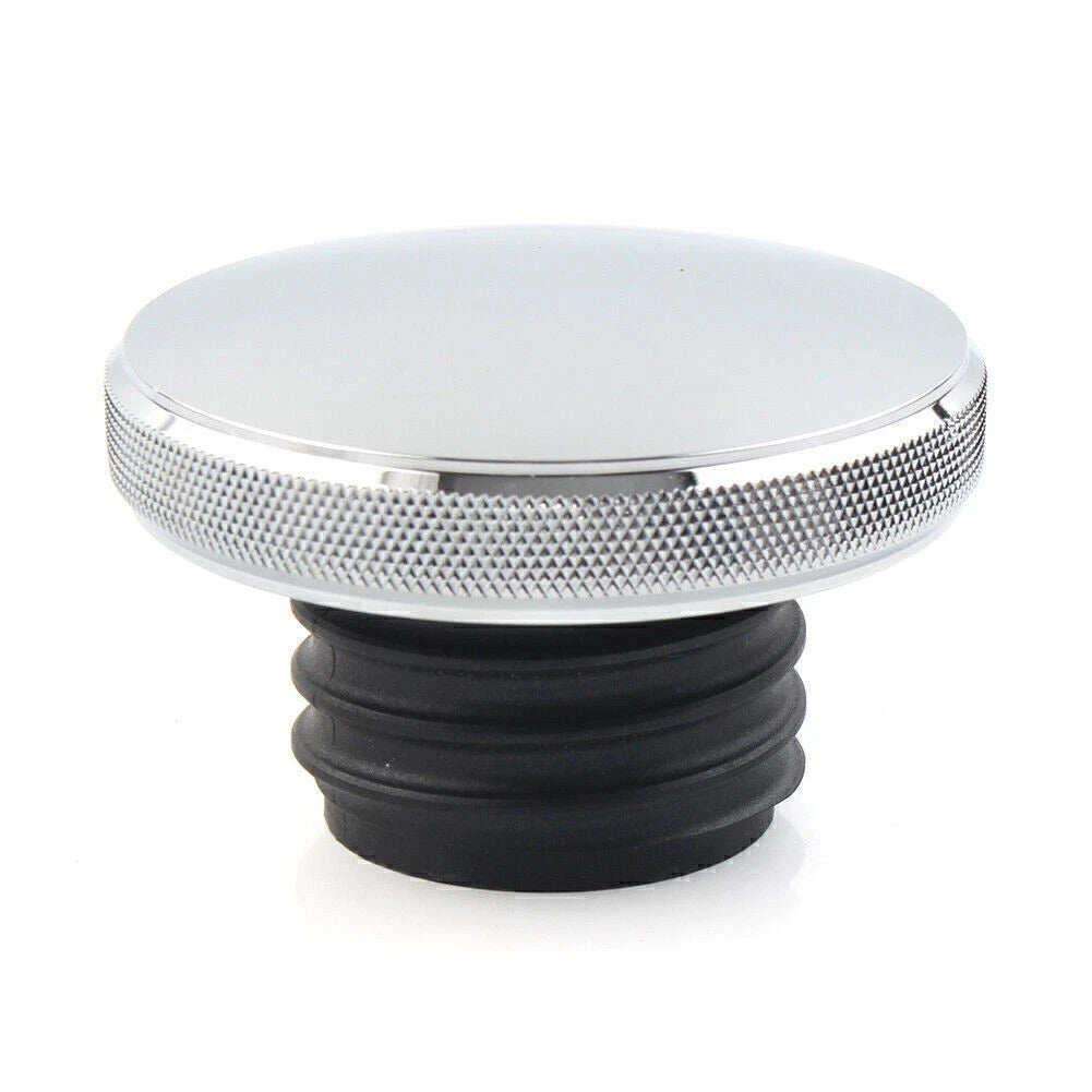 Chrome Fuel Tank Gas Cap Cover for Harley Dyna, Road King, Heritage, Softail (2000-2023)