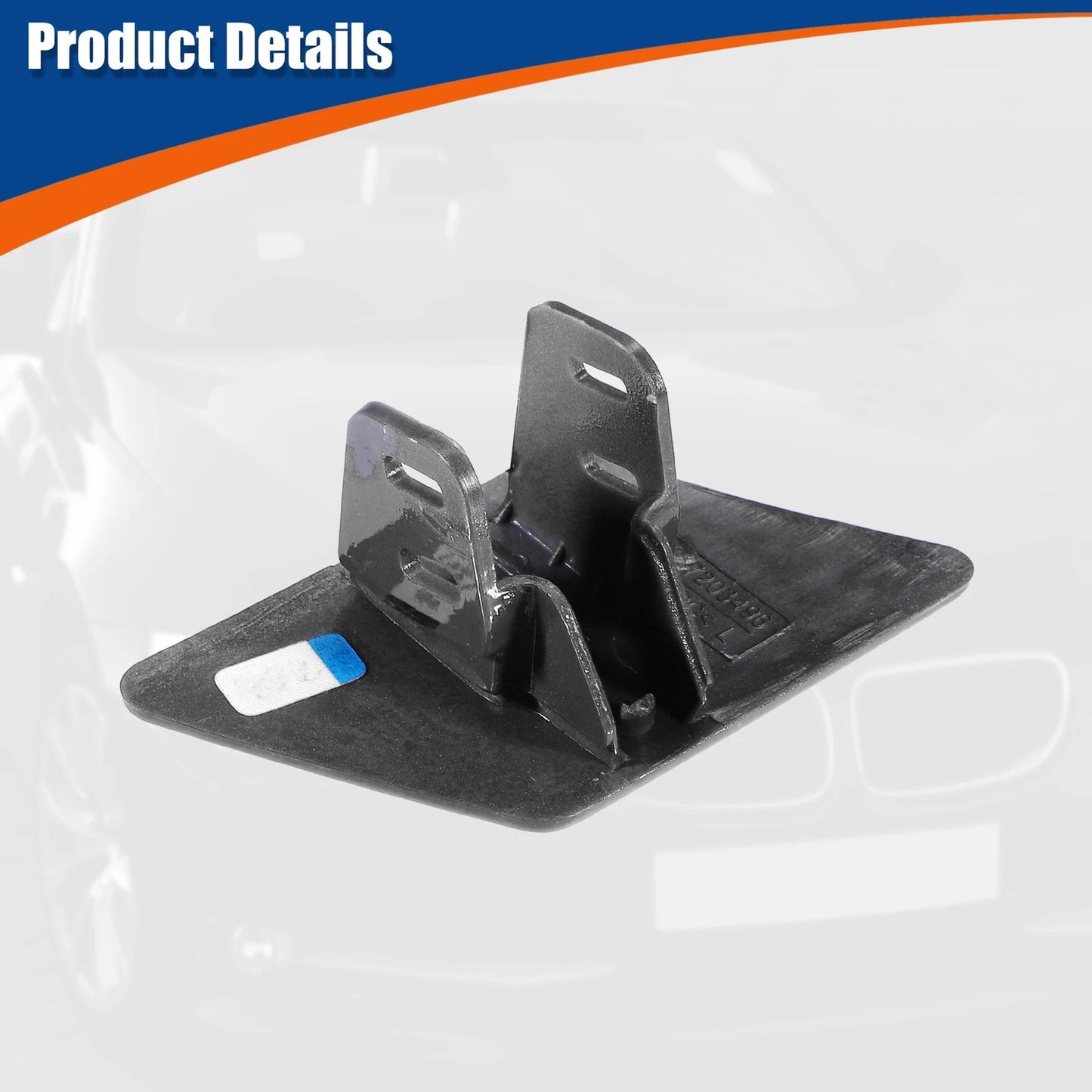 Washer Nozzle Cover Left Side Front Bumper for BMW E90 E91 (Silver Tone)