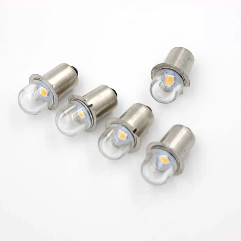 5PCS Upgrade LED Flashlight Bulb 6V-24V P13.5S Base Bulbs CSP for Headlamp Torch