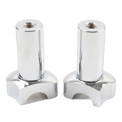 3.5" Chrome Straight Handlebar Risers for Harley Dyna Sportster Softail