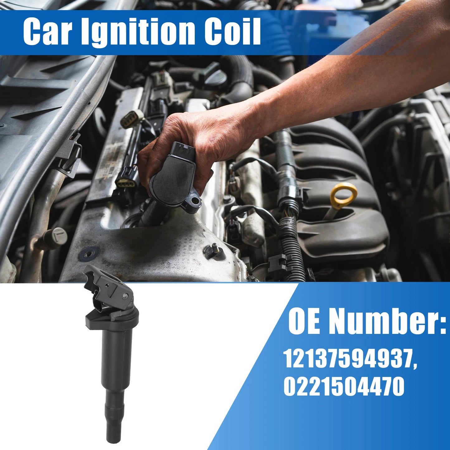 Ignition Coil for BMW (Plastic, Metal, Rubber, Black) (2000-2006)