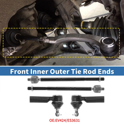 4pcs / Tie Rod End Links Front Inner Outer for Ford Escape (2001–2009)