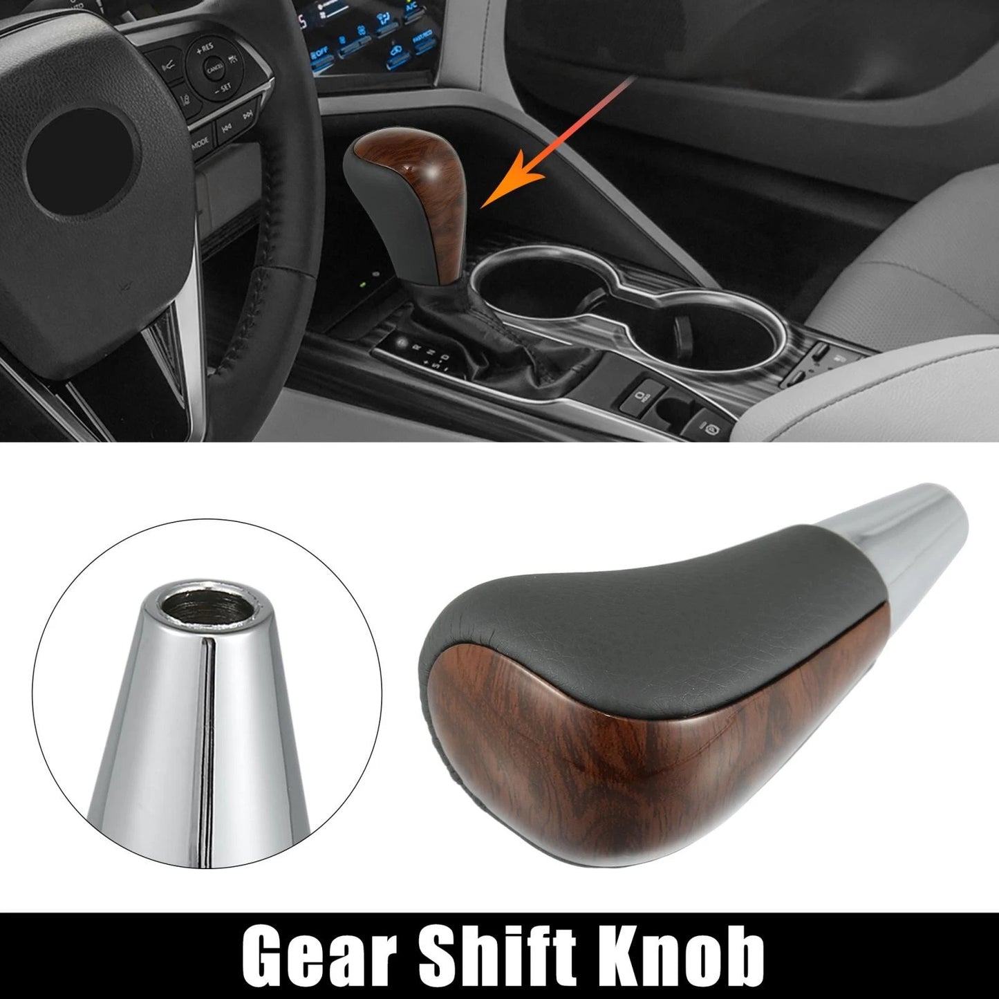 Gear Shift Knob Wood Pattern Gear Lever Shifter for Toyota/Lexus