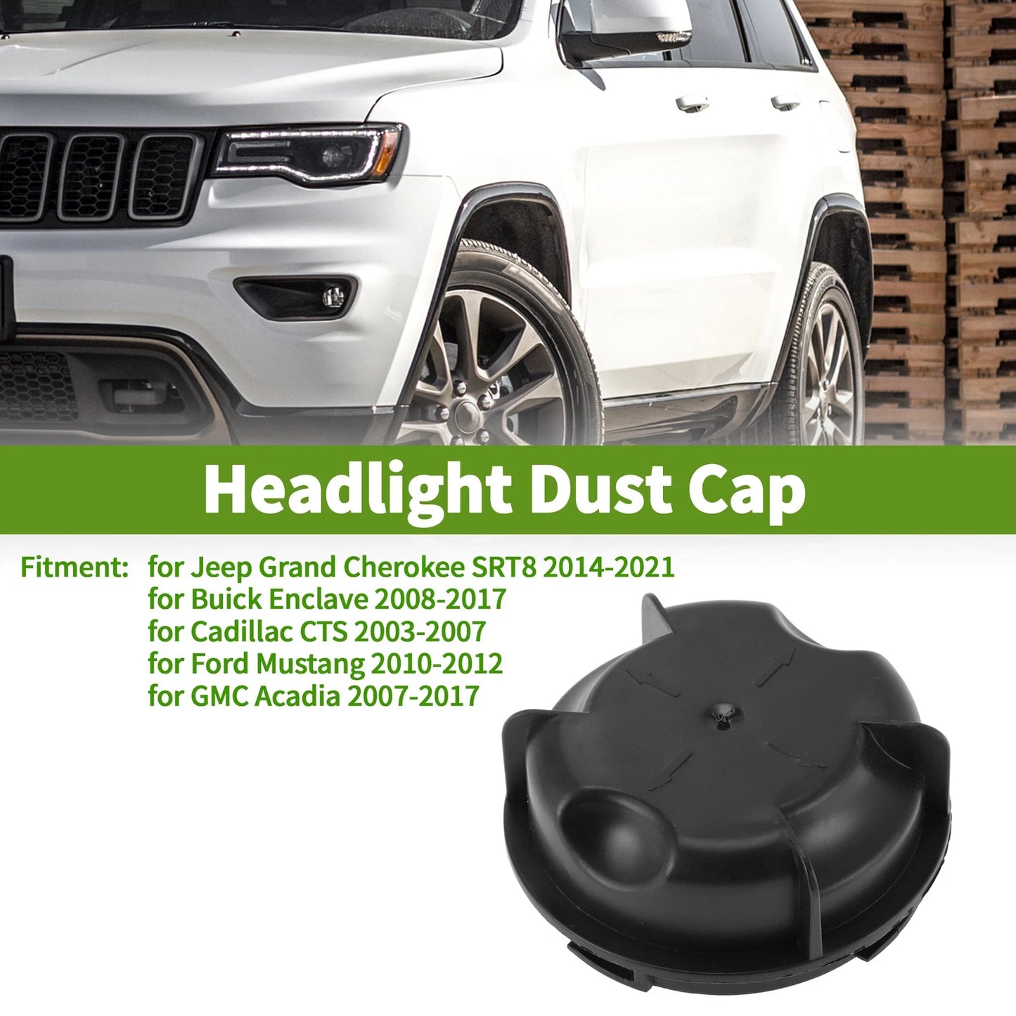 Headlight Dust Cap for Jeep Grand Cherokee SRT8 (2014–2021)