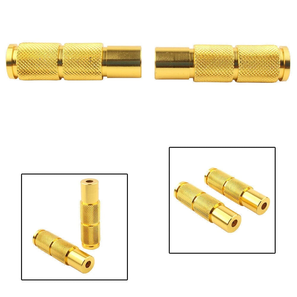 Universal Motorcycle Bike Pegs Footpegs Rear Set Pedals for Racing Yellow