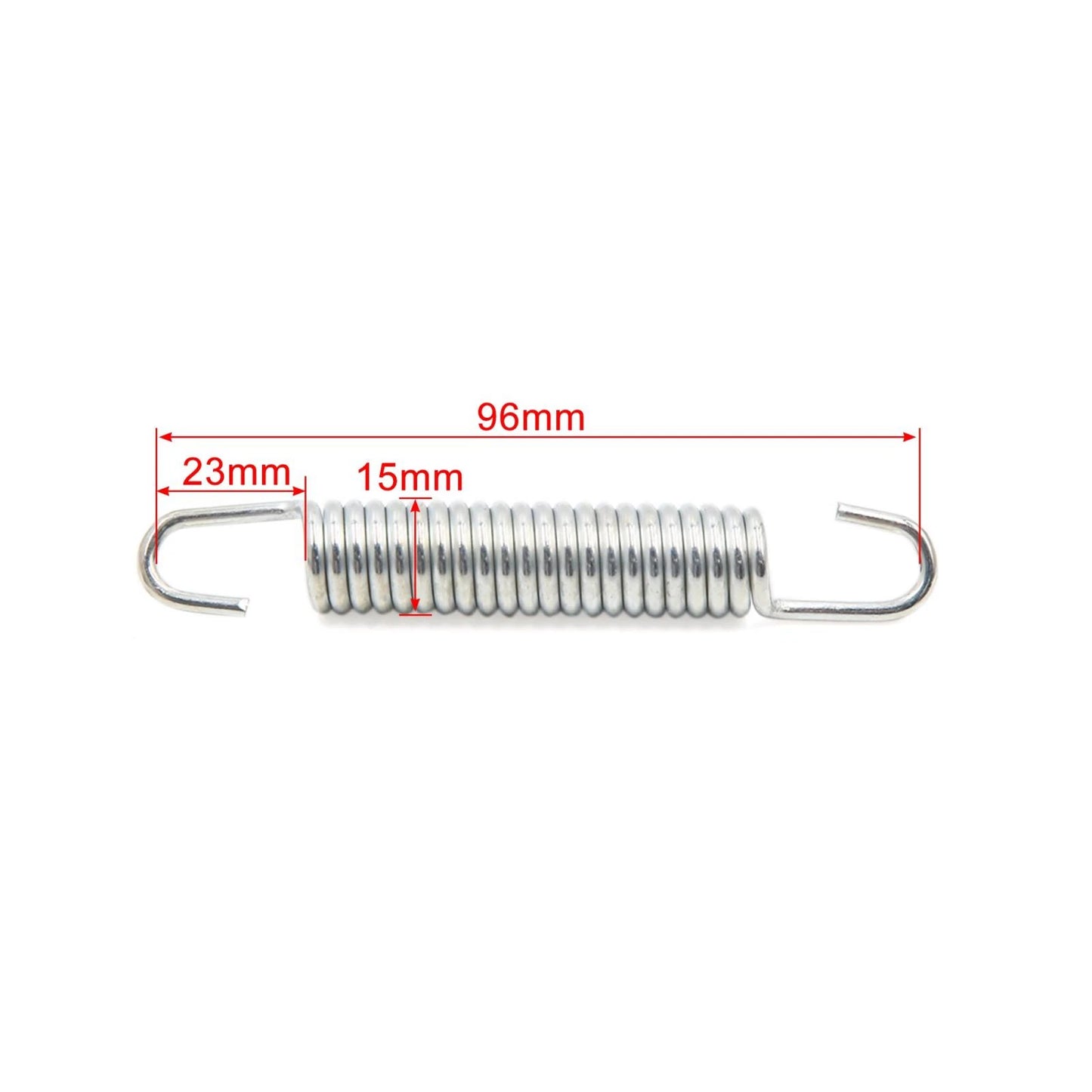 2 x 10cm Silver Tone Metal Motorcycle Side Kickstand Springs for Honda CG125