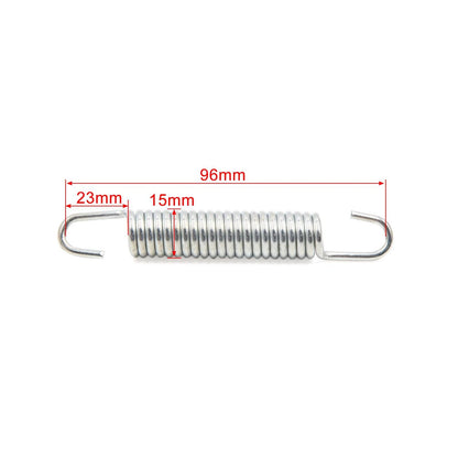 2 x 10cm Silver Tone Metal Motorcycle Side Kickstand Springs for Honda CG125
