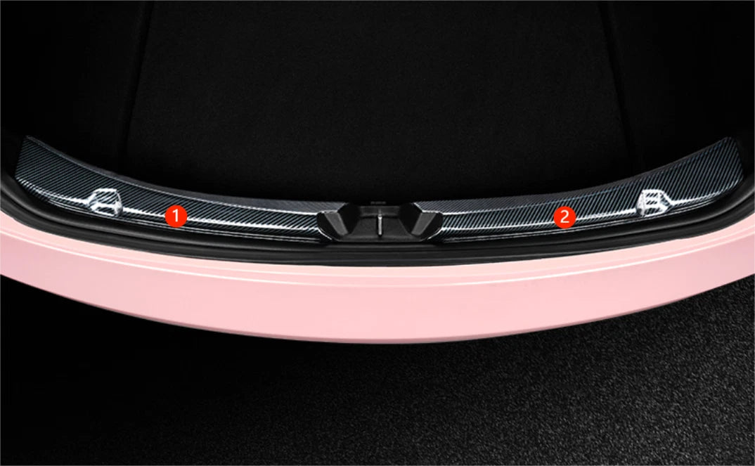 Rear Inner Bumper Guard Cover Trim for Tesla Model 3 (2018-2023) 2 x Steel Fiber