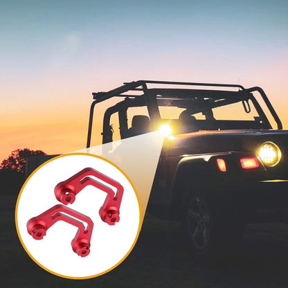 2 x Car Front Light Mounting Holders for Jeep Gladiator JT (2020-2022) Red