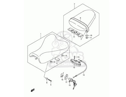 Bolts 2 x Rear Seat Shoulder Bolts for Suzuki