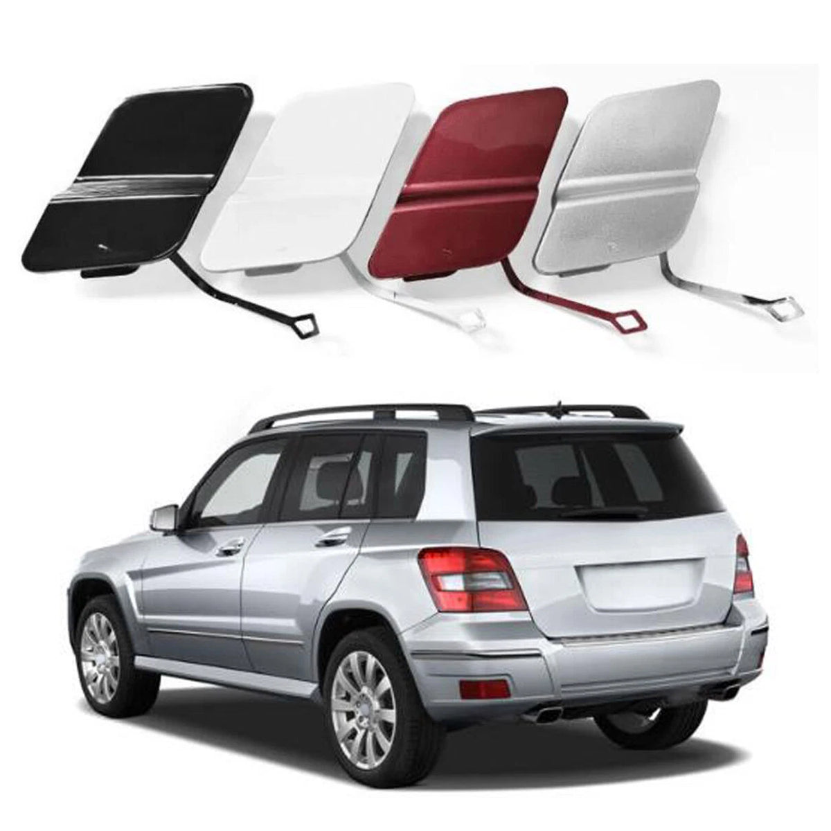 Front Rear Bumper Tow Hook Cover Cap for Mercedes GLK X204 (2008–2012)