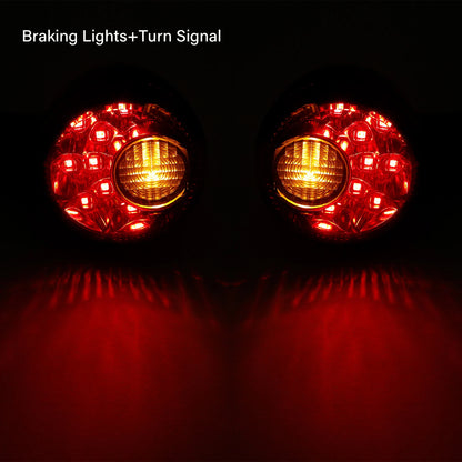 Black LED Rear Turn Signal Lights for Harley Sportster 883 1200 (1992-2022)