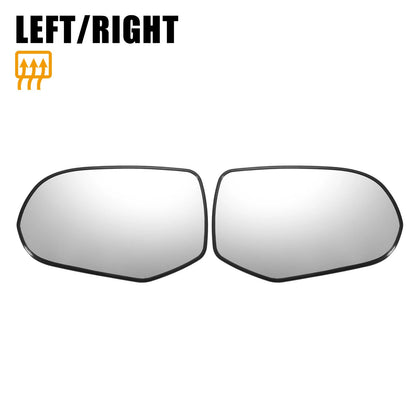 Left Right White Mirror Glass Pair w/ Back Heated for Honda Odyssey (2006-2008)