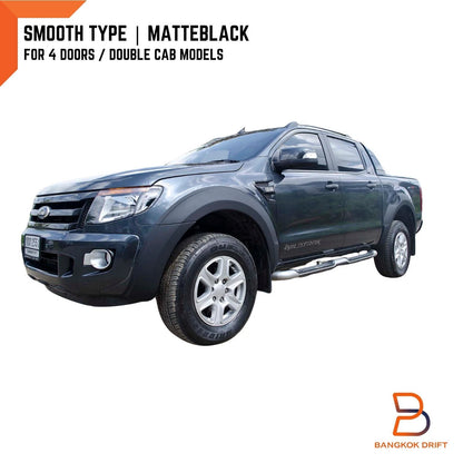 Matte Black Fender Flares for Ford Ranger T6 PX1 (2012-2015)