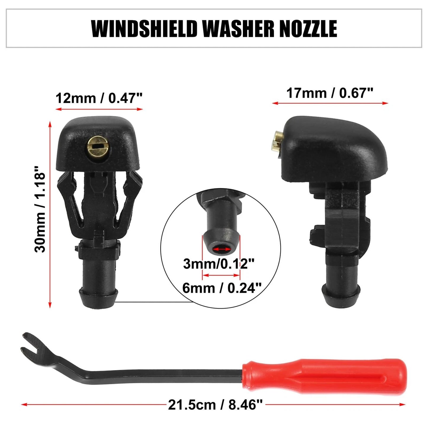 13pcs Front Windshield Washer Nozzles for Nissan Armada (2004-2015)