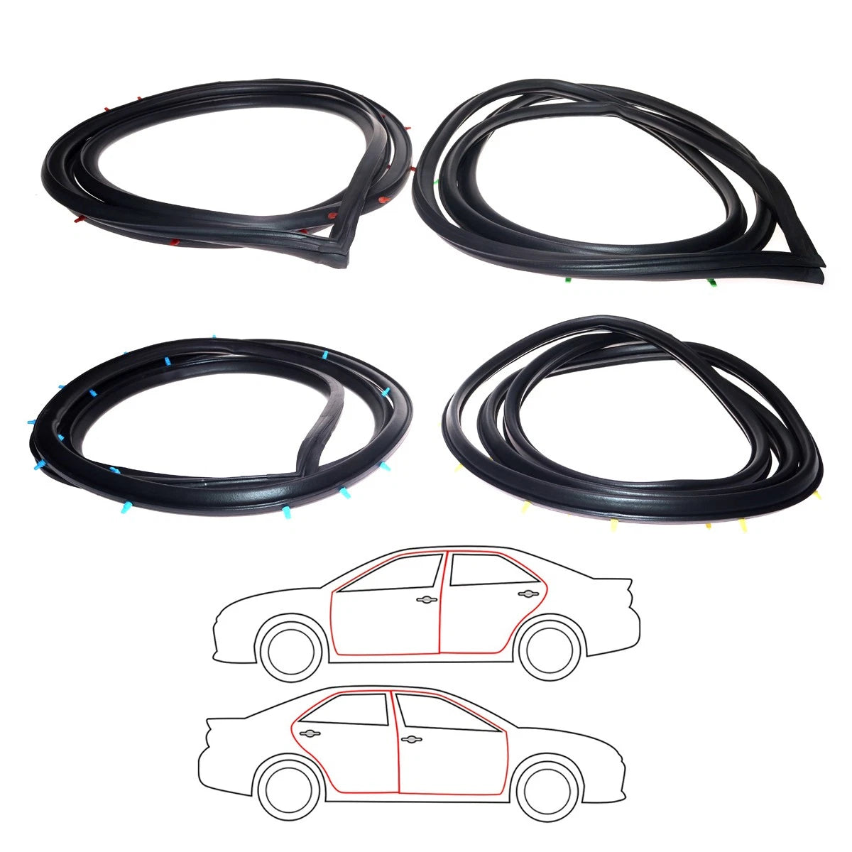 Front Rear Door Weatherstrip for Datsun Sunny B310 Sedan 210 120Y 130Y 140Y 150Y