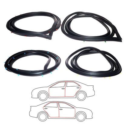 Front Rear Door Weatherstrip for Datsun Sunny B310 Sedan 210 120Y 130Y 140Y 150Y