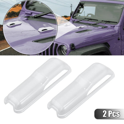 White Engine Hood Hinge Covers for Jeep Wrangler JL JLU (2018-2021)