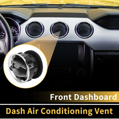 Dash AC Heater Air Vent for Ford F150 2009-2014 Center A/C Outlet Titanium Tone