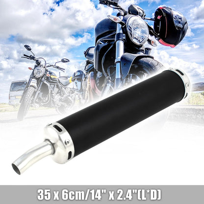 Stainless Steel Exhaust Tip 25mm Inlet Dia Rear Pipe Muffler for Autobicycle